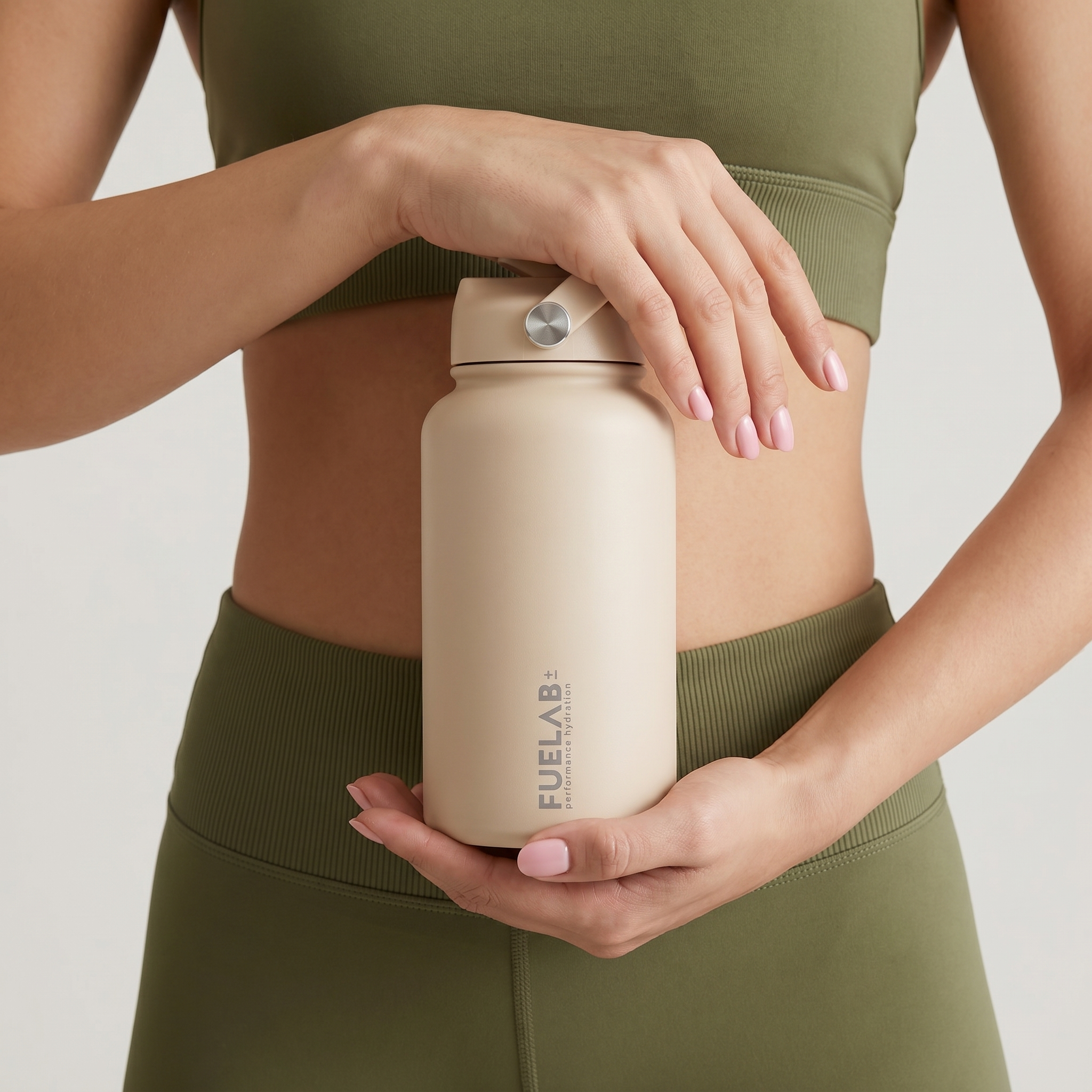 FUELAB± Hydration Bottle Insulated бутилка със сламка · cream | 650 ml