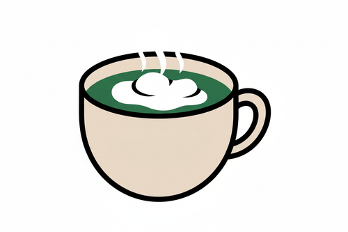 warm matcha latte
